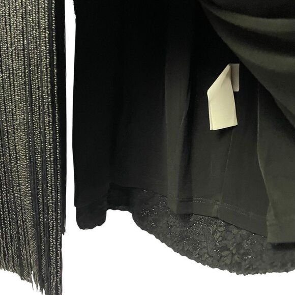 Dress the Population Black Rory Sleeveless Sequin Dress With Fringe Small Midi - Picture 6 of 11